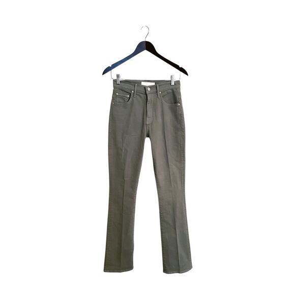NEW Mother The Insider Hover Green High Rise Flared Bootcut Jeans Size 26 - Picture 1 of 5